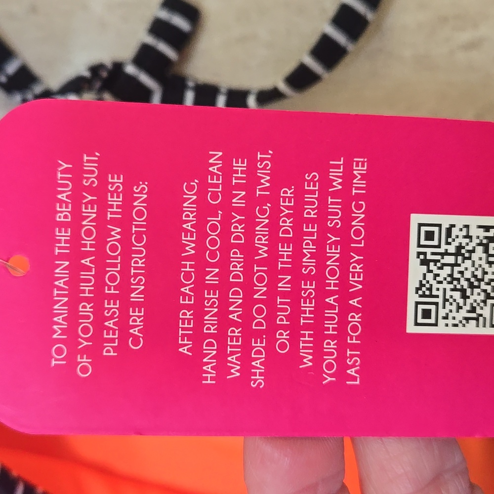 New Hula Honey Pink/Orange Side Tie Bikini Bottoms - Picture 3 of 6